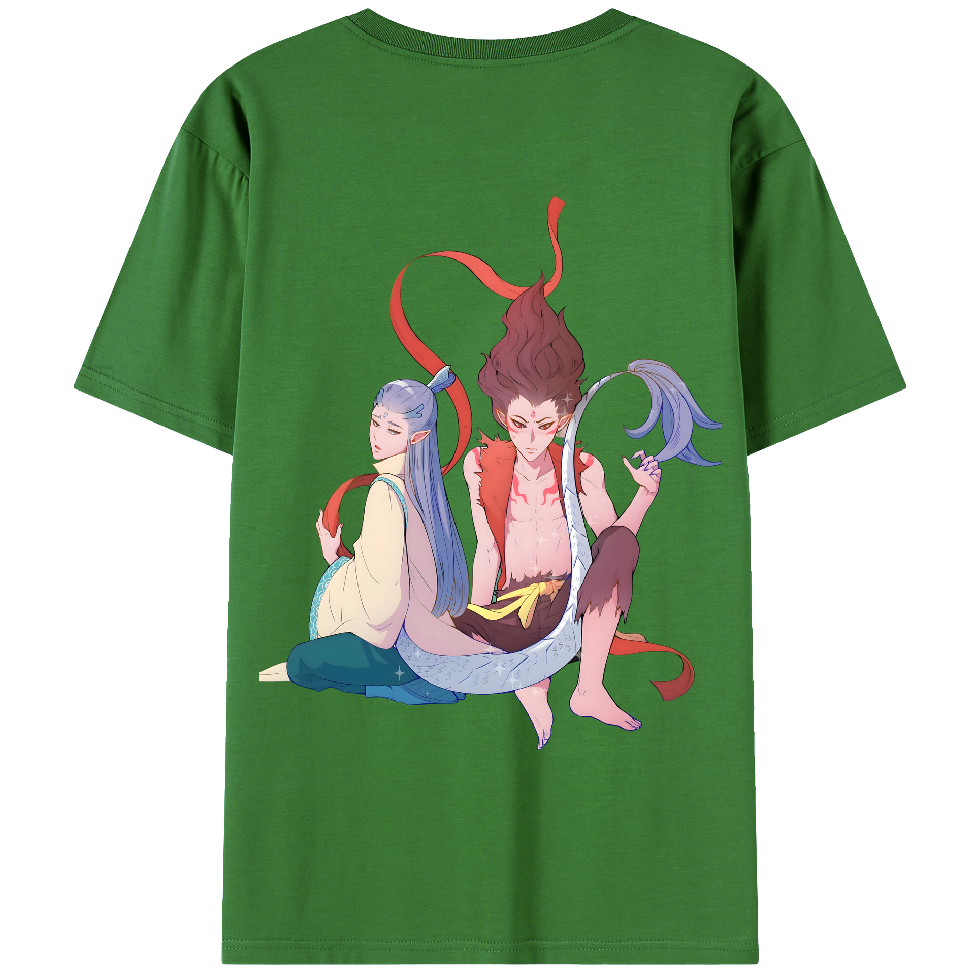 （画像用） Ne Zha 2 ナタ 魔童の大暴れ レディース半袖Tシャツ(バックプリント)